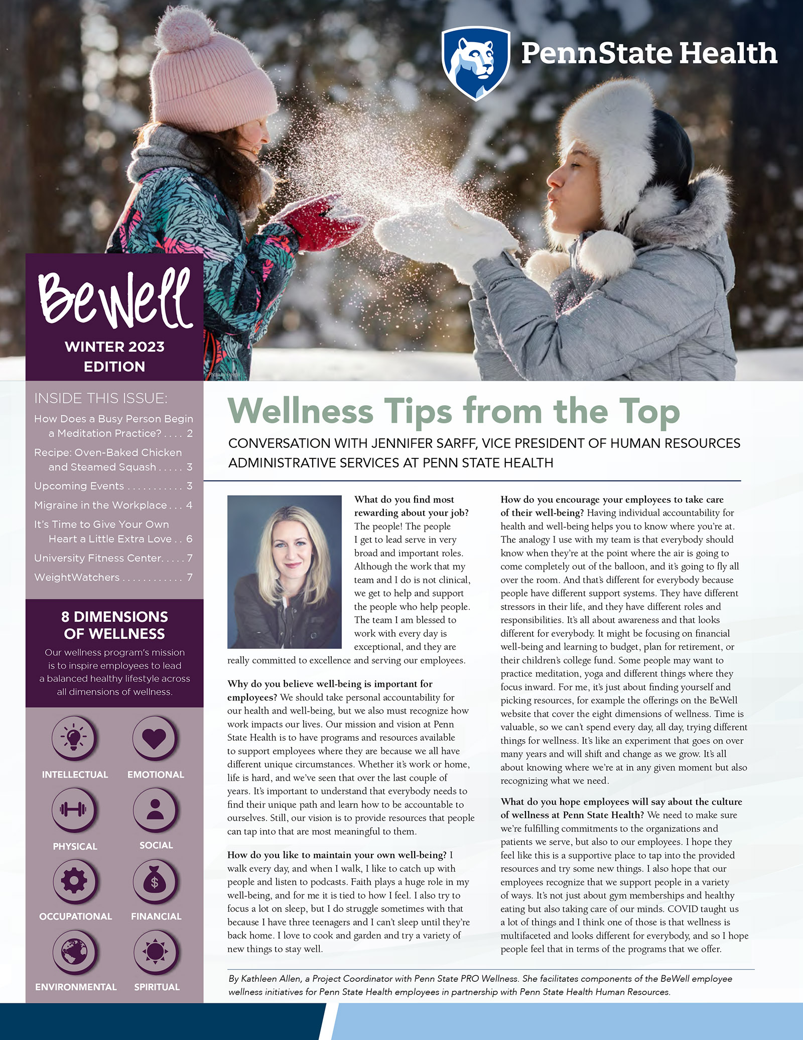 Thumbnail of cover of BeWell Winter 2023 newsletter