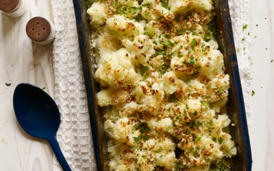 Cheesy Cauliflower Gratin with Crispy Panko Topping 